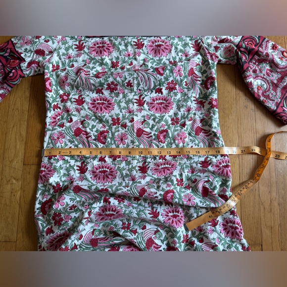 70s Vintage Ramona Rull Bird Print Mirrored Caftan - Picture 8 of 9